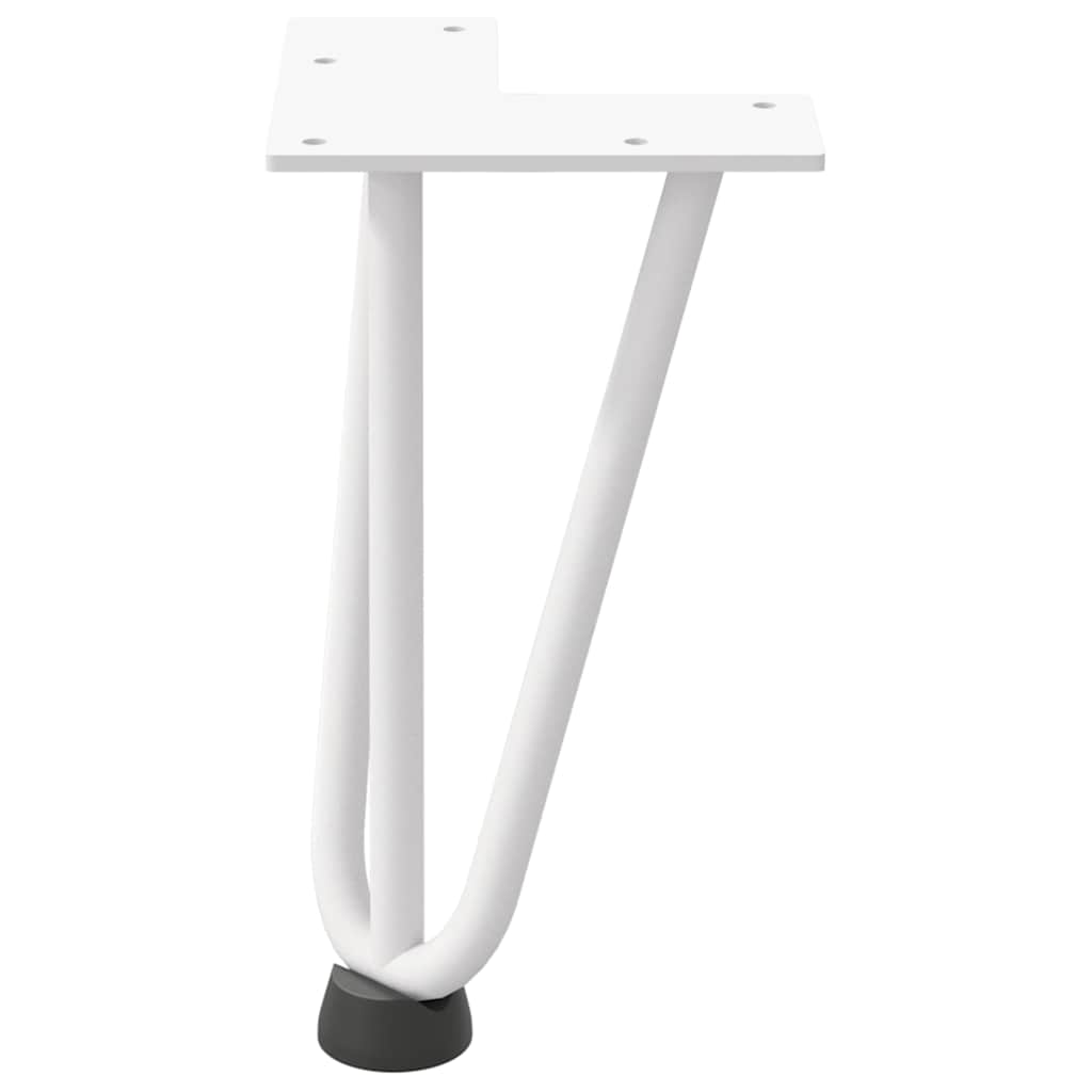 Kavos staliuko kojelės, 4 vnt., baltos, 20 cm, plienas, segtukai - Namų Idėja