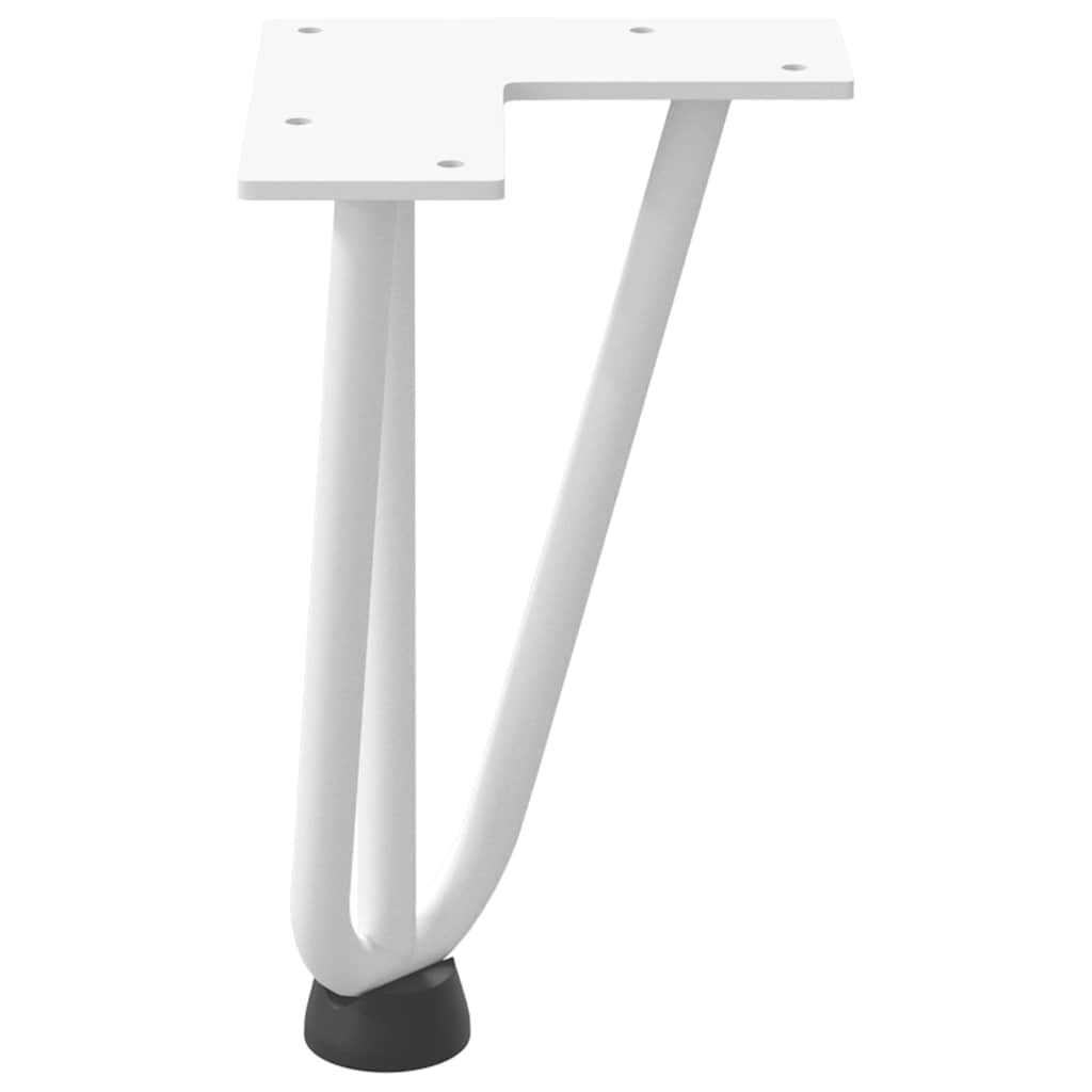 Kavos staliuko kojelės, 4 vnt., baltos, 20 cm, plienas, segtukai - Namų Idėja