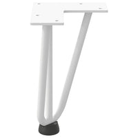 Kavos staliuko kojelės, 4 vnt., baltos, 20 cm, plienas, segtukai - Namų Idėja