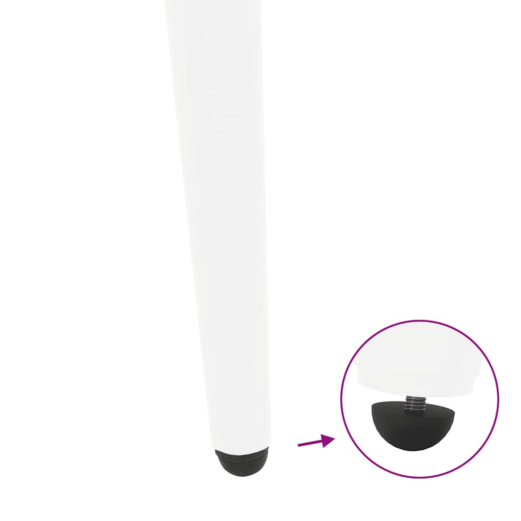Kavos staliuko kojelės, 4 vnt., baltos, 42 - 43 cm, plienas, kūginės formos - Namų Idėja
