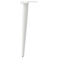 Kavos staliuko kojelės, 4 vnt., baltos, 42 - 43 cm, plienas, kūginės formos - Namų Idėja