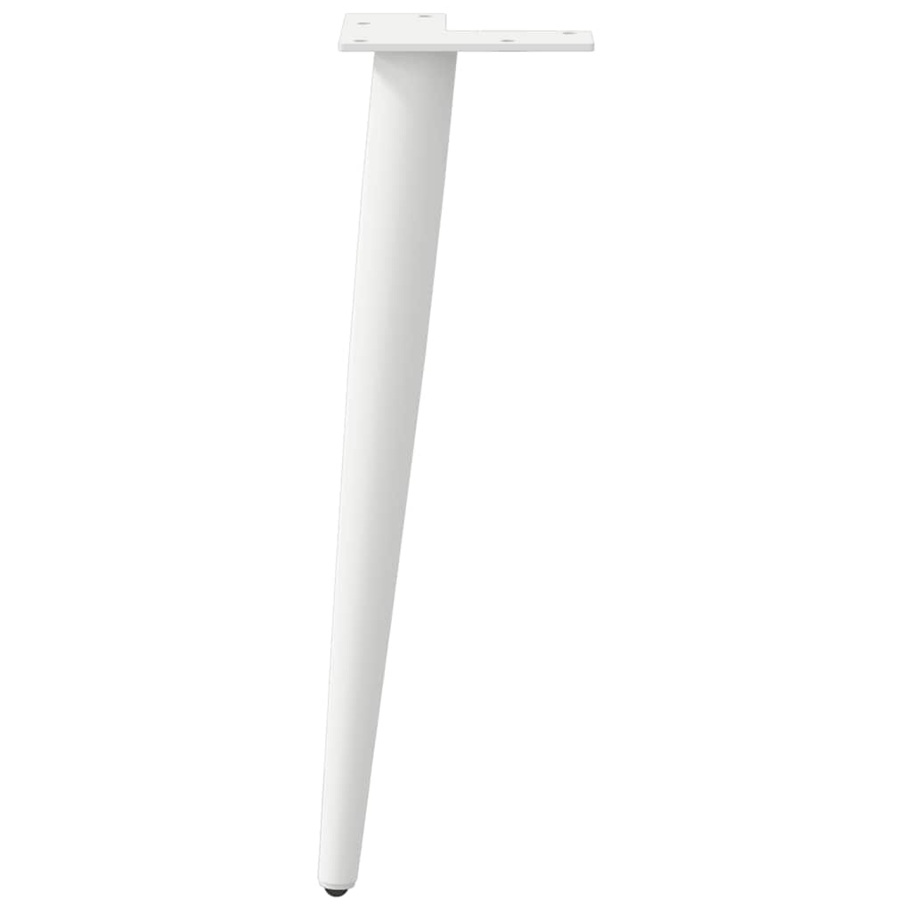 Kavos staliuko kojelės, 4 vnt., baltos, 42 - 43 cm, plienas, kūginės formos - Namų Idėja
