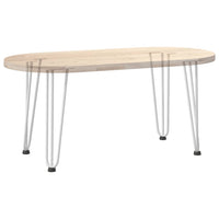 Kavos staliuko kojelės, 4 vnt., baltos, 42 cm, plienas, segtukai - Namų Idėja