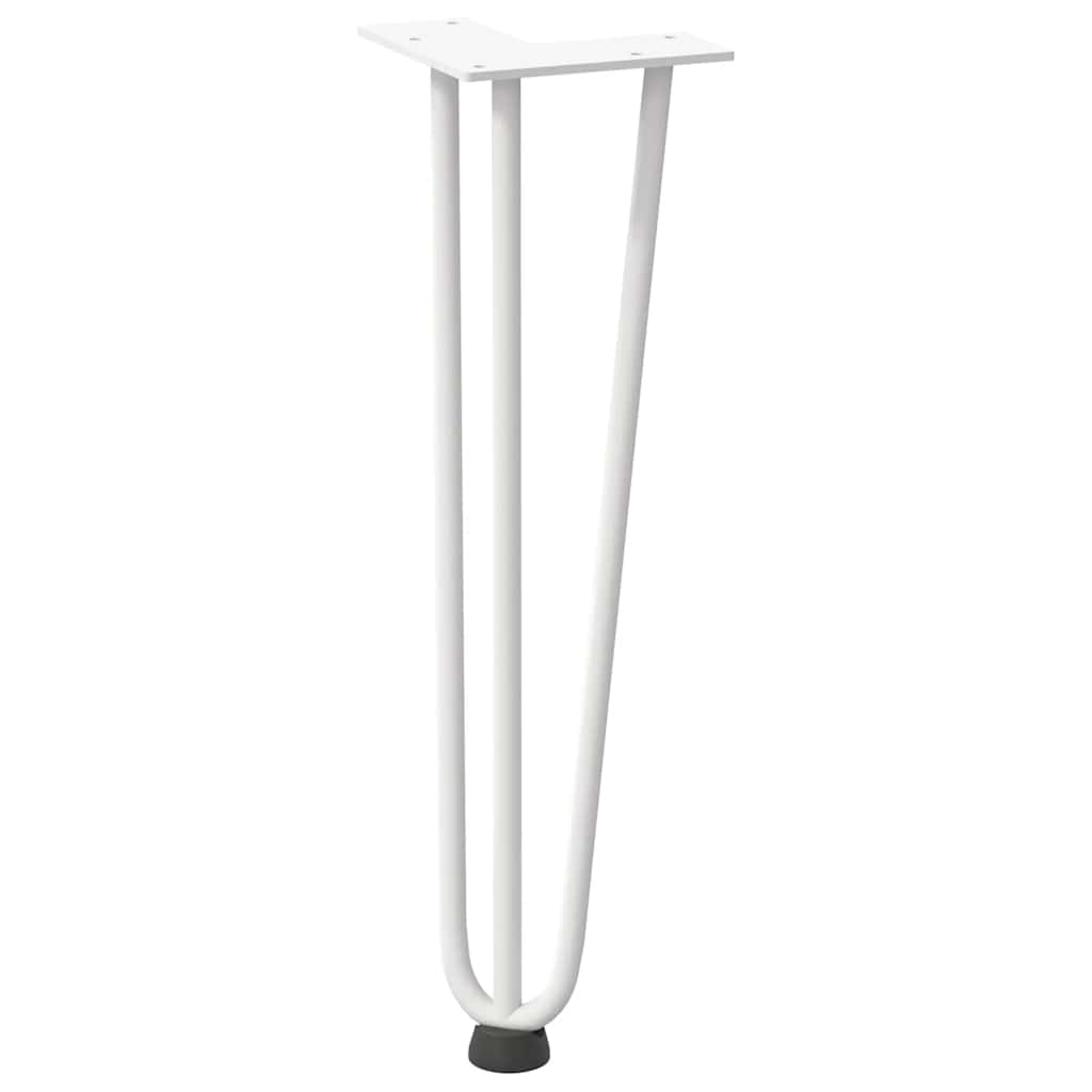 Kavos staliuko kojelės, 4 vnt., baltos, 42 cm, plienas, segtukai - Namų Idėja