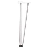 Kavos staliuko kojelės, 4 vnt., baltos, 42 cm, plienas, segtukai - Namų Idėja
