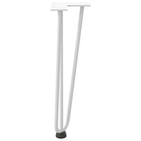 Kavos staliuko kojelės, 4 vnt., baltos, 42 cm, plienas, segtukai - Namų Idėja