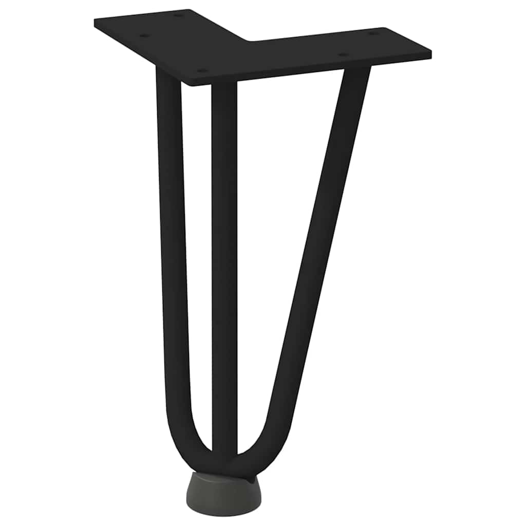 Kavos staliuko kojelės, 4 vnt., juodos, 20 cm, plienas, segtukai - Namų Idėja