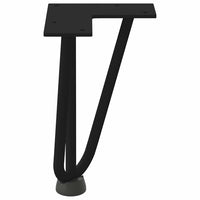 Kavos staliuko kojelės, 4 vnt., juodos, 20 cm, plienas, segtukai - Namų Idėja