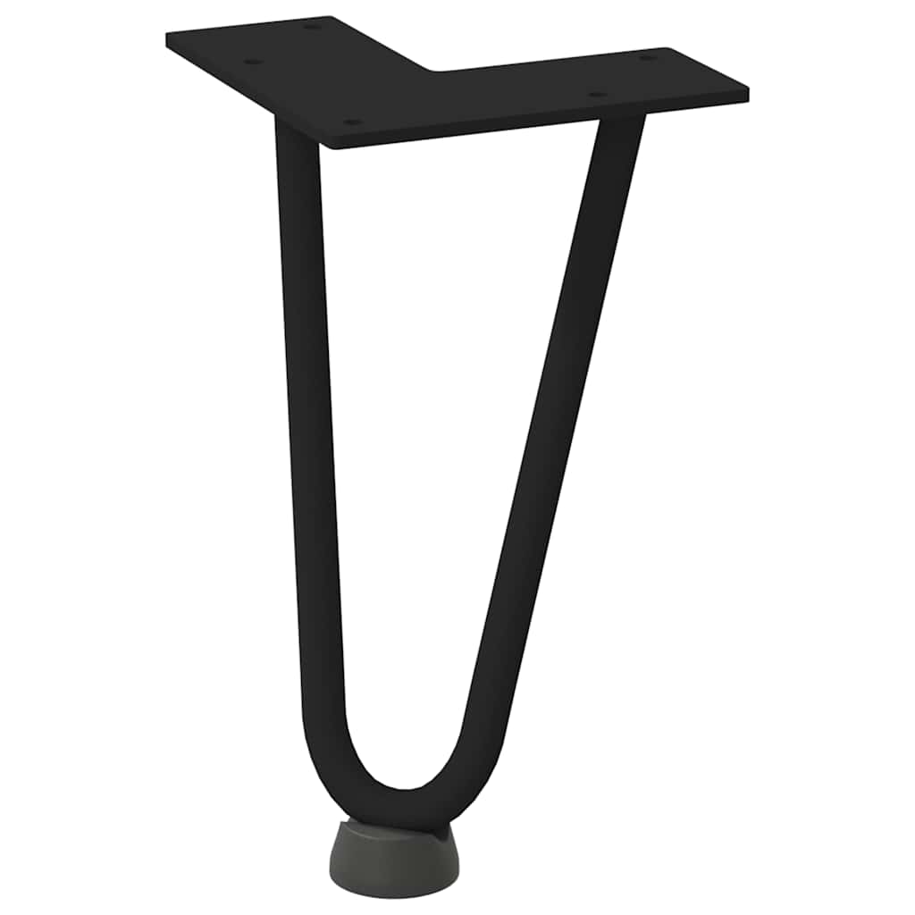 Kavos staliuko kojelės, 4 vnt., juodos, 20 cm, plienas, segtukai - Namų Idėja