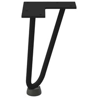 Kavos staliuko kojelės, 4 vnt., juodos, 20 cm, plienas, segtukai - Namų Idėja