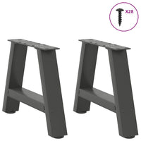 Kavos staliuko kojelės, A formos, 2 vnt., antracito spalvos, 50x(30 - 31) cm, plienas - Namų Idėja