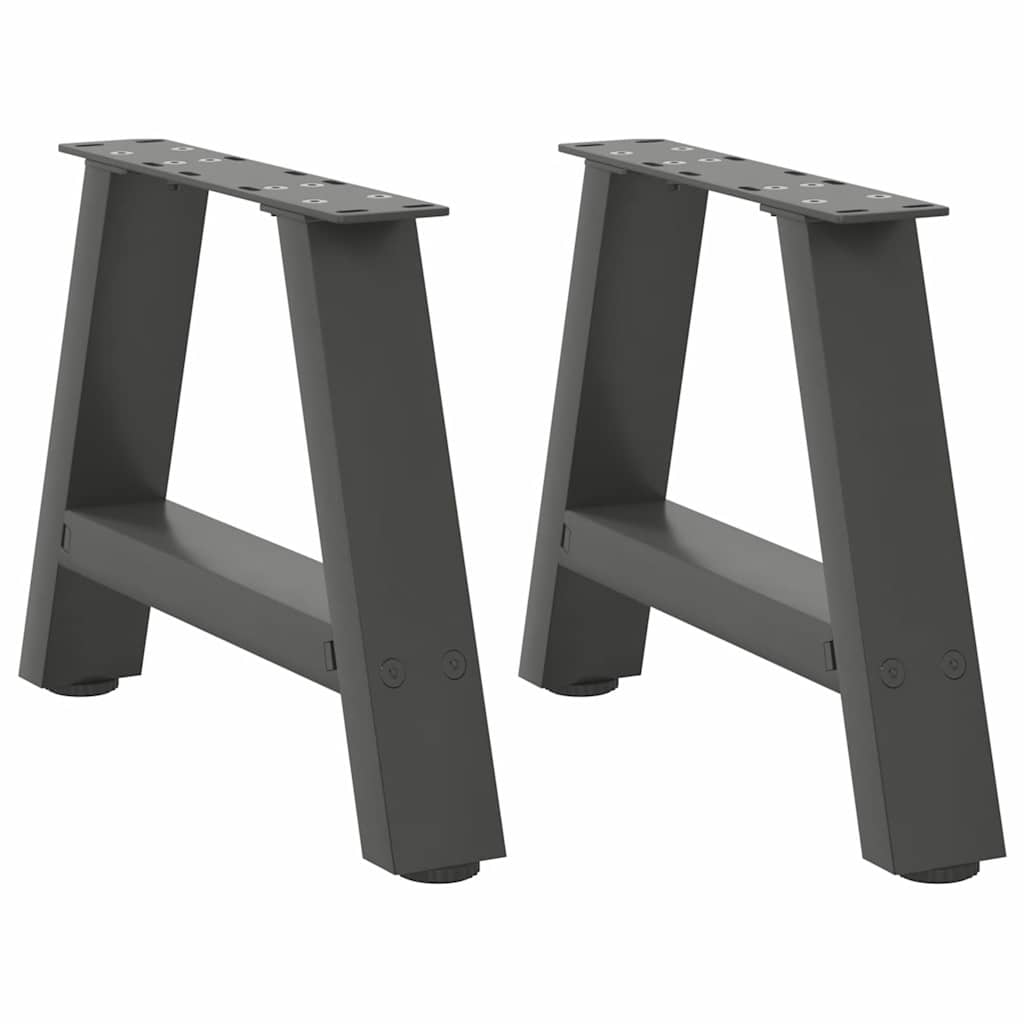 Kavos staliuko kojelės, A formos, 2 vnt., antracito spalvos, 50x(30 - 31) cm, plienas - Namų Idėja