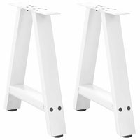 Kavos staliuko kojelės, A formos, 2 vnt., baltos, 38x(42 - 43) cm, plienas - Namų Idėja