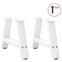 Kavos staliuko kojelės, A formos, 2 vnt., baltos, 40x(30 - 31) cm, plienas - Namų Idėja
