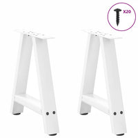 Kavos staliuko kojelės, A formos, 2 vnt., baltos, 50x(42 - 43) cm, plienas - Namų Idėja