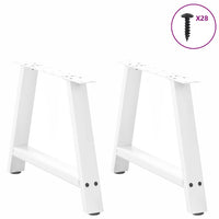 Kavos staliuko kojelės, A formos, 2 vnt., baltos, 60x(42 - 43) cm, plienas - Namų Idėja