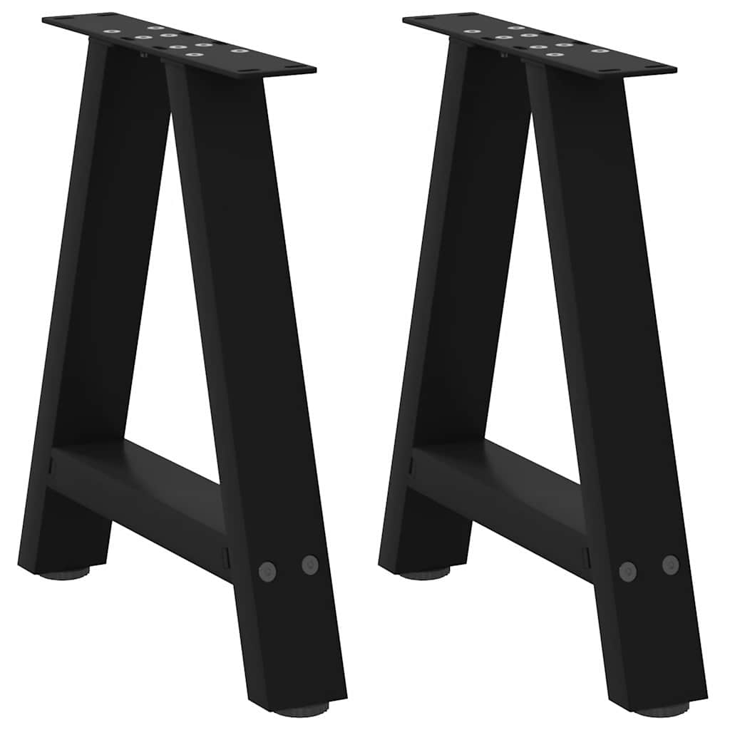 Kavos staliuko kojelės, A formos, 2 vnt., juodos, 38x(42 - 43) cm, plienas - Namų Idėja