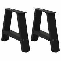 Kavos staliuko kojelės, A formos, 2 vnt., juodos, 50x(30 - 31) cm, plienas - Namų Idėja
