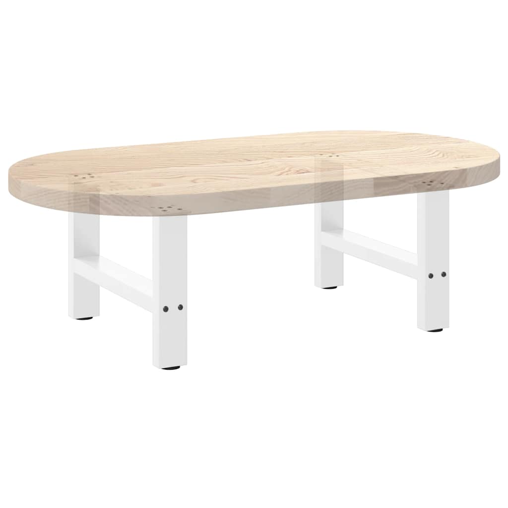 Kavos staliuko kojelės, baltos, 2 vnt., 50x(30 - 31) cm, plienas - Namų Idėja