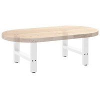 Kavos staliuko kojelės, baltos, 2 vnt., 50x(42 - 43) cm, plienas - Namų Idėja