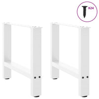 Kavos staliuko kojelės, baltos, 2 vnt., 60x(42 - 43) cm, plienas - Namų Idėja