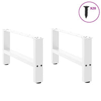 Kavos staliuko kojelės, baltos, 2 vnt., 70x(30 - 31) cm, plienas - Namų Idėja