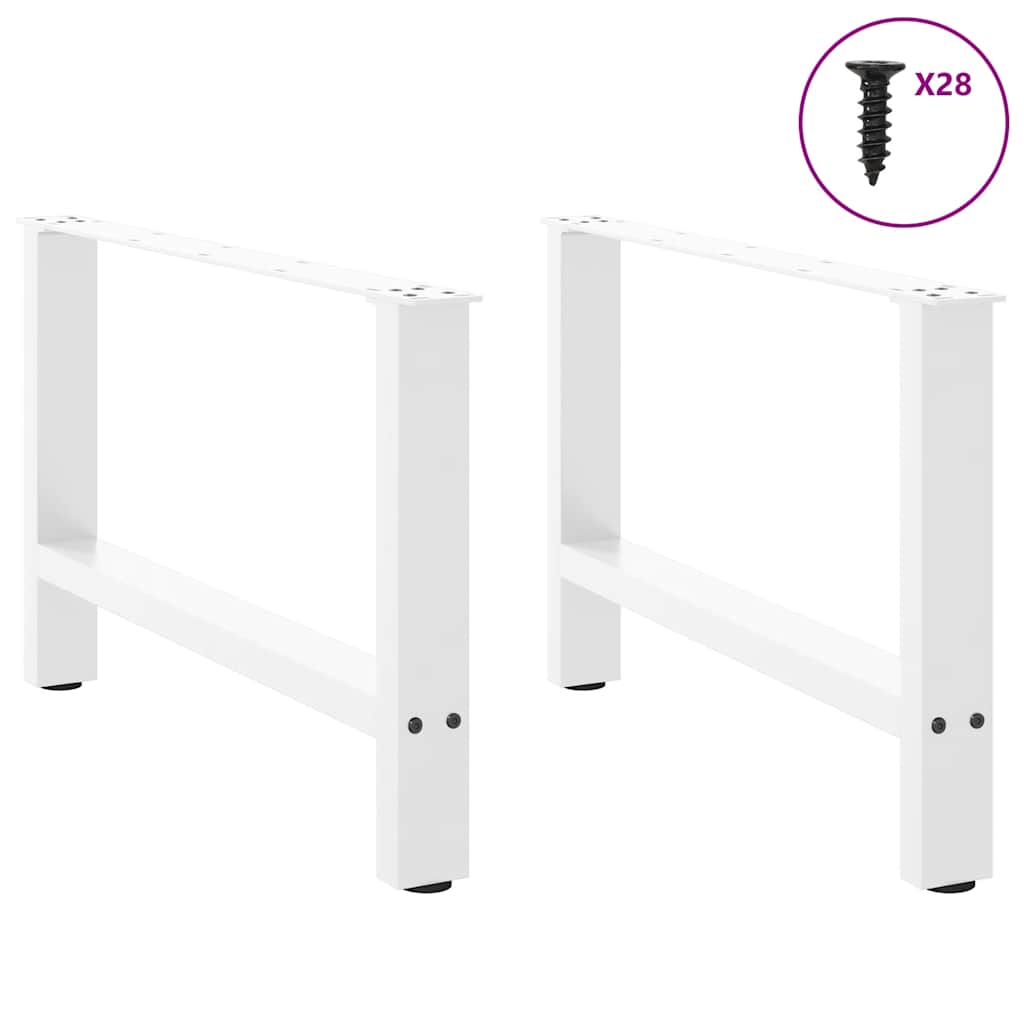 Kavos staliuko kojelės, baltos, 2 vnt., 70x(42 - 43) cm, plienas - Namų Idėja