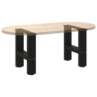 Kavos staliuko kojelės, juodos, 2 vnt., 40x(30 - 31) cm, plienas - Namų Idėja