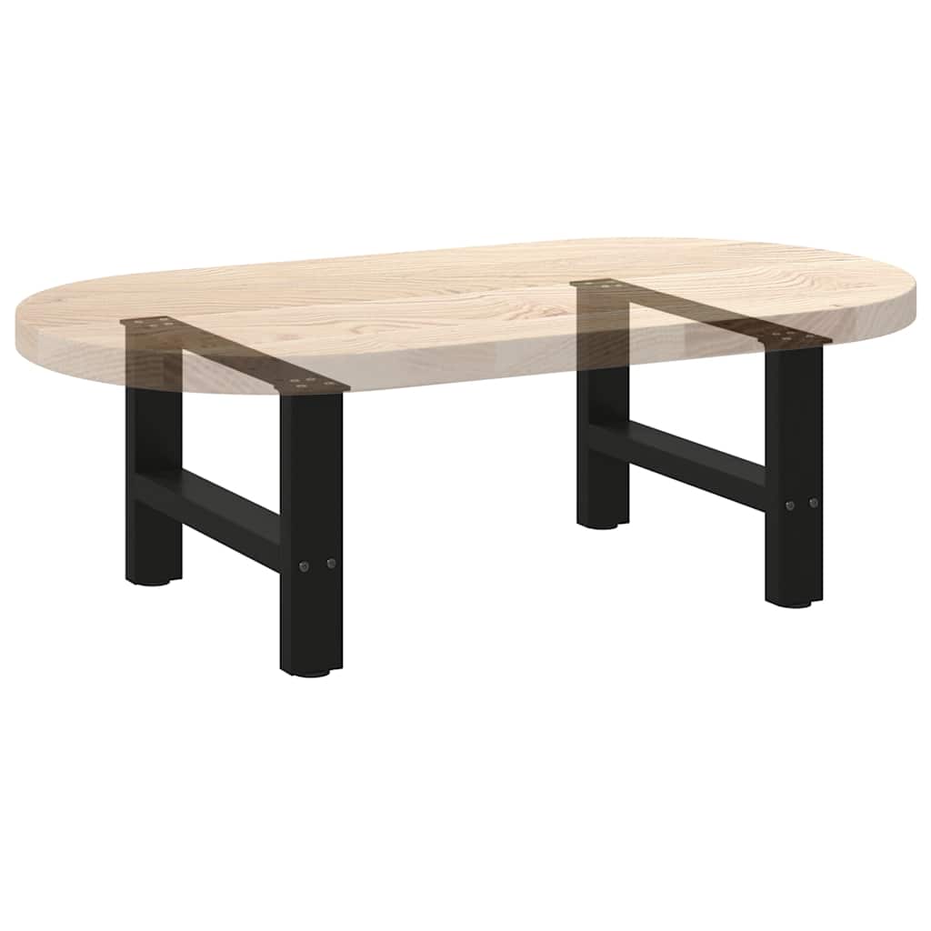 Kavos staliuko kojelės, juodos, 2 vnt., 50x(30 - 31) cm, plienas - Namų Idėja