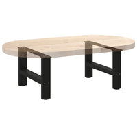 Kavos staliuko kojelės, juodos, 2 vnt., 50x(30 - 31) cm, plienas - Namų Idėja