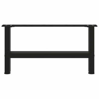 Kavos staliuko kojelės, juodos, 2 vnt., 60x(30 - 31) cm, plienas - Namų Idėja