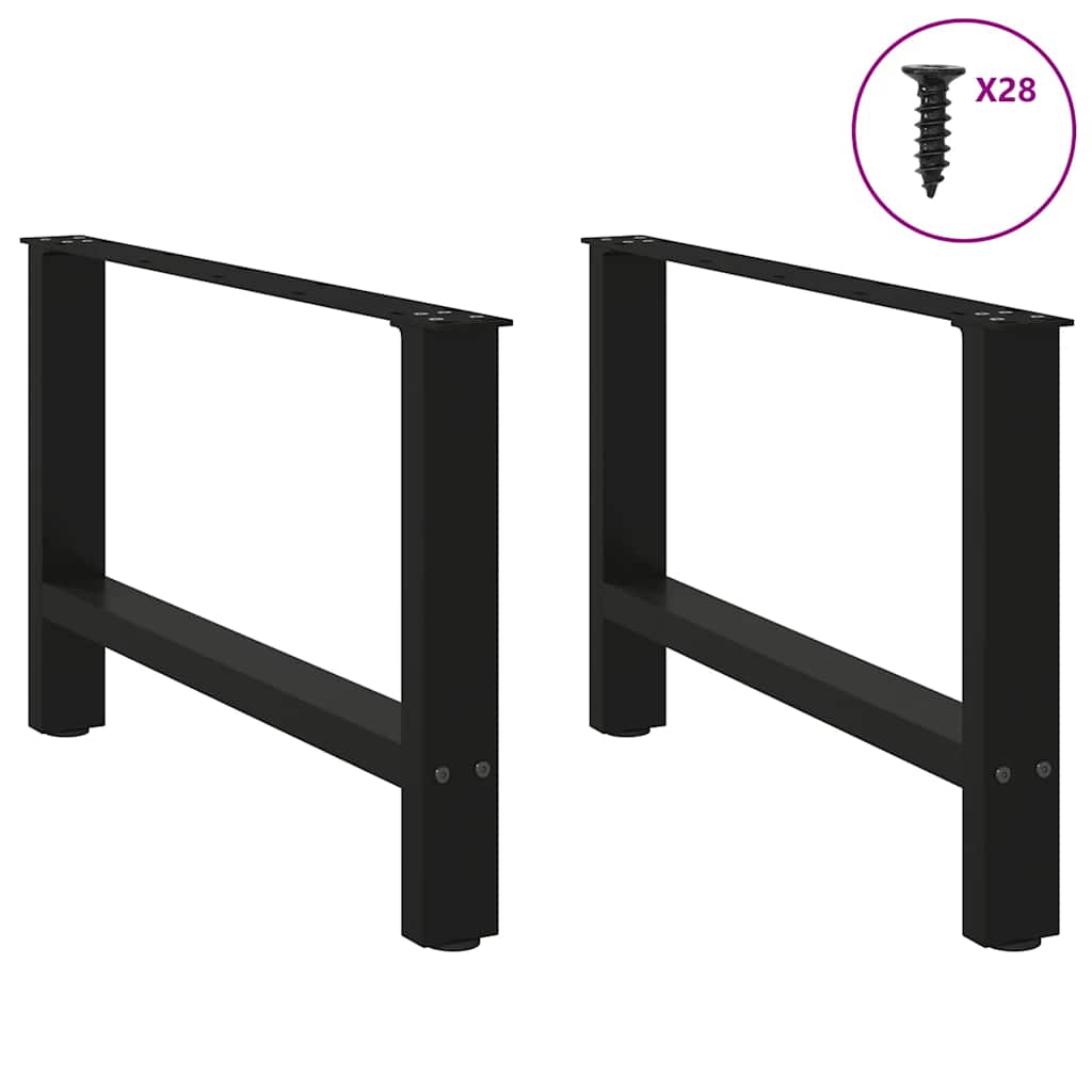 Kavos staliuko kojelės, juodos, 2 vnt., 70x(42 - 43) cm, plienas - Namų Idėja