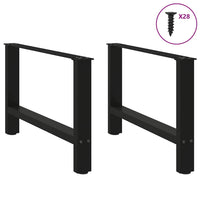 Kavos staliuko kojelės, juodos, 2 vnt., 70x(42 - 43) cm, plienas - Namų Idėja