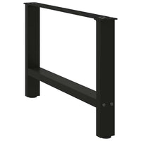Kavos staliuko kojelės, juodos, 2 vnt., 70x(42 - 43) cm, plienas - Namų Idėja