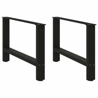 Kavos staliuko kojelės, juodos, 2 vnt., 70x(42 - 43) cm, plienas - Namų Idėja