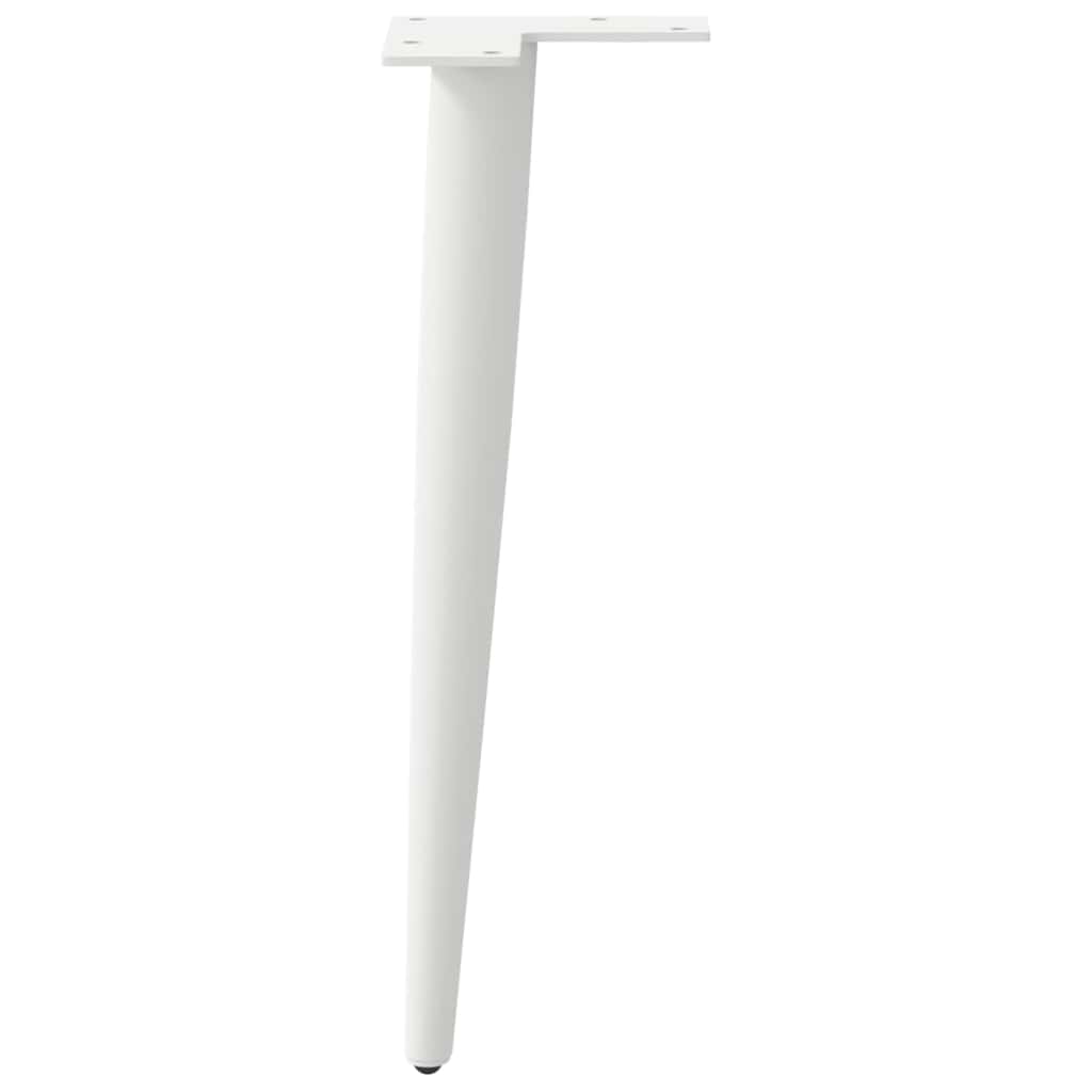 Kavos staliuko kojelės, kūginės, 4 vnt., baltos, 30 - 31 cm, plienas - Namų Idėja