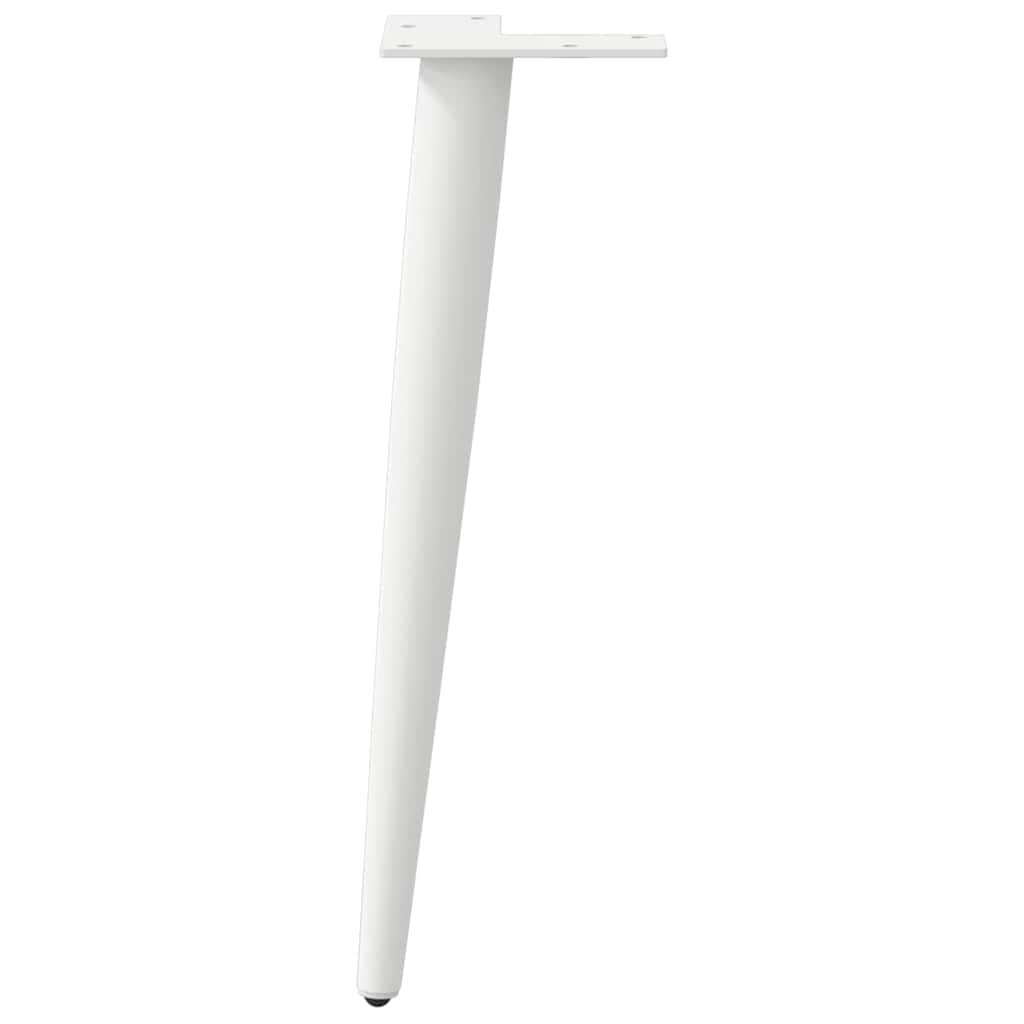 Kavos staliuko kojelės, kūginės, 4 vnt., baltos, 30 - 31 cm, plienas - Namų Idėja