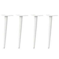 Kavos staliuko kojelės, kūginės, 4 vnt., baltos, 30 - 31 cm, plienas - Namų Idėja