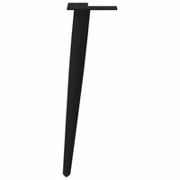 Kavos staliuko kojelės, kūginės, 4 vnt., juodos, 30 - 31 cm, plienas - Namų Idėja