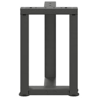 Kavos staliuko kojelės, T formos, 2 vnt., antracito spalvos, 38x25x(42 - 43) cm, plienas - Namų Idėja