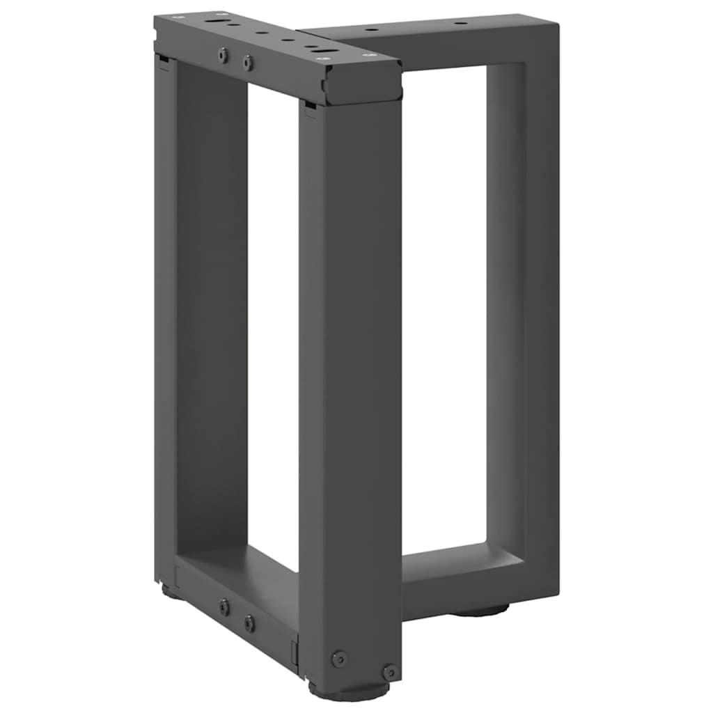 Kavos staliuko kojelės, T formos, 2 vnt., antracito spalvos, 38x25x(42 - 43) cm, plienas - Namų Idėja