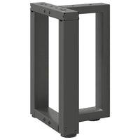 Kavos staliuko kojelės, T formos, 2 vnt., antracito spalvos, 38x25x(42 - 43) cm, plienas - Namų Idėja