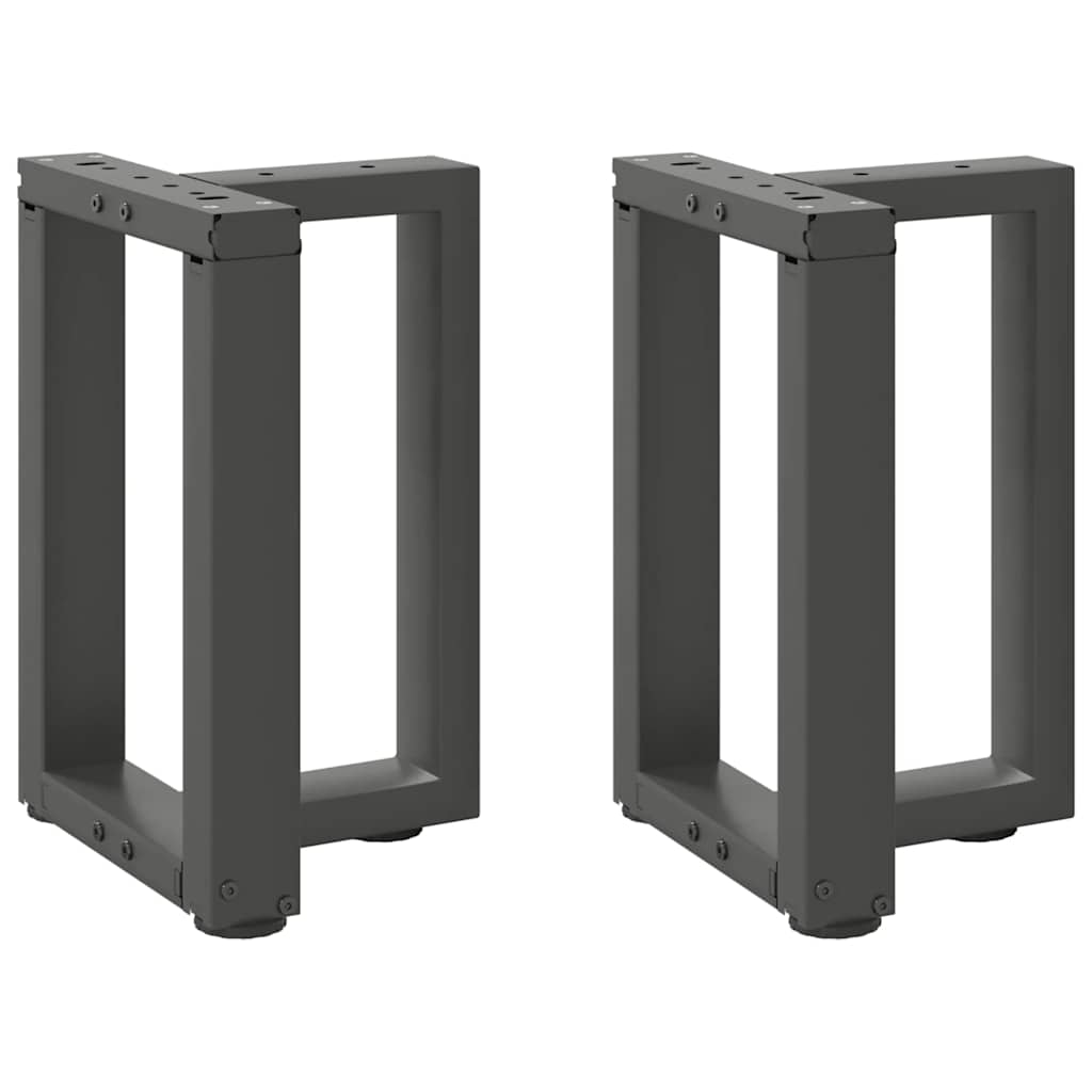 Kavos staliuko kojelės, T formos, 2 vnt., antracito spalvos, 38x25x(42 - 43) cm, plienas - Namų Idėja