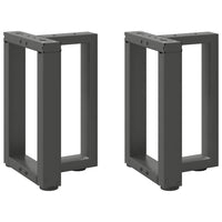 Kavos staliuko kojelės, T formos, 2 vnt., antracito spalvos, 38x25x(42 - 43) cm, plienas - Namų Idėja
