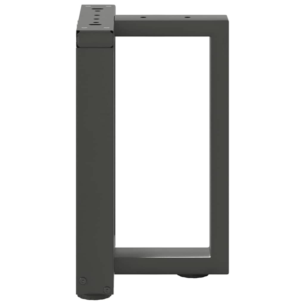 Kavos staliuko kojelės, T formos, 2 vnt., antracito spalvos, 38x25x(42 - 43) cm, plienas - Namų Idėja