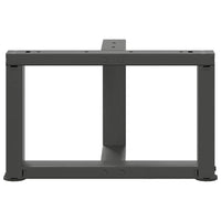 Kavos staliuko kojelės, T formos, 2 vnt., antracito spalvos, 40x25x(30 - 31) cm, plienas - Namų Idėja
