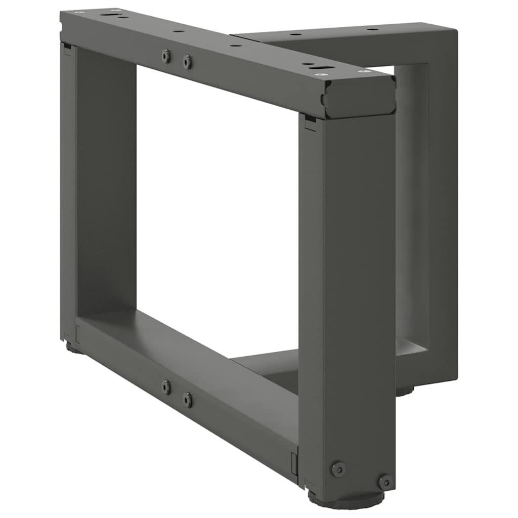 Kavos staliuko kojelės, T formos, 2 vnt., antracito spalvos, 40x25x(30 - 31) cm, plienas - Namų Idėja