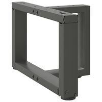 Kavos staliuko kojelės, T formos, 2 vnt., antracito spalvos, 40x25x(30 - 31) cm, plienas - Namų Idėja