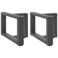 Kavos staliuko kojelės, T formos, 2 vnt., antracito spalvos, 40x25x(30 - 31) cm, plienas - Namų Idėja