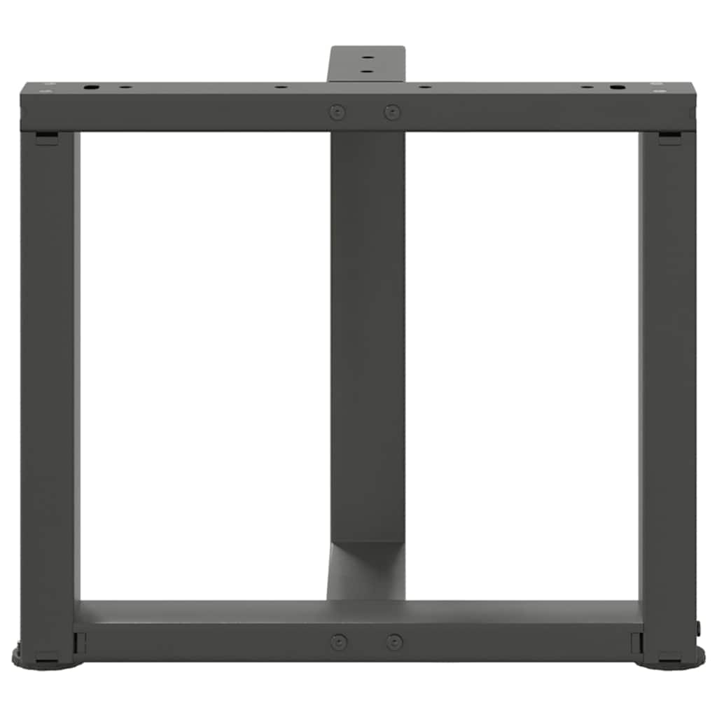 Kavos staliuko kojelės, T formos, 2 vnt., antracito spalvos, 50x25x(42 - 43) cm, plienas - Namų Idėja